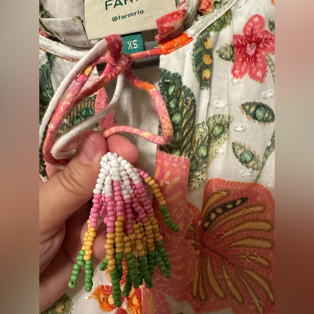 Farm Rio Macaw Bloom Mini Dress size XS - Picture 6 of 8